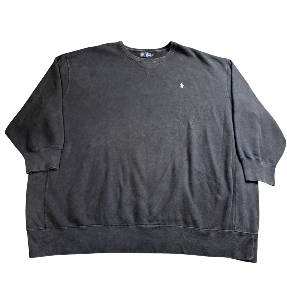 Polo Ralph Lauren 2000s Crewneck Sweatshirt Black 5XL Big Pony Logo Streetwear